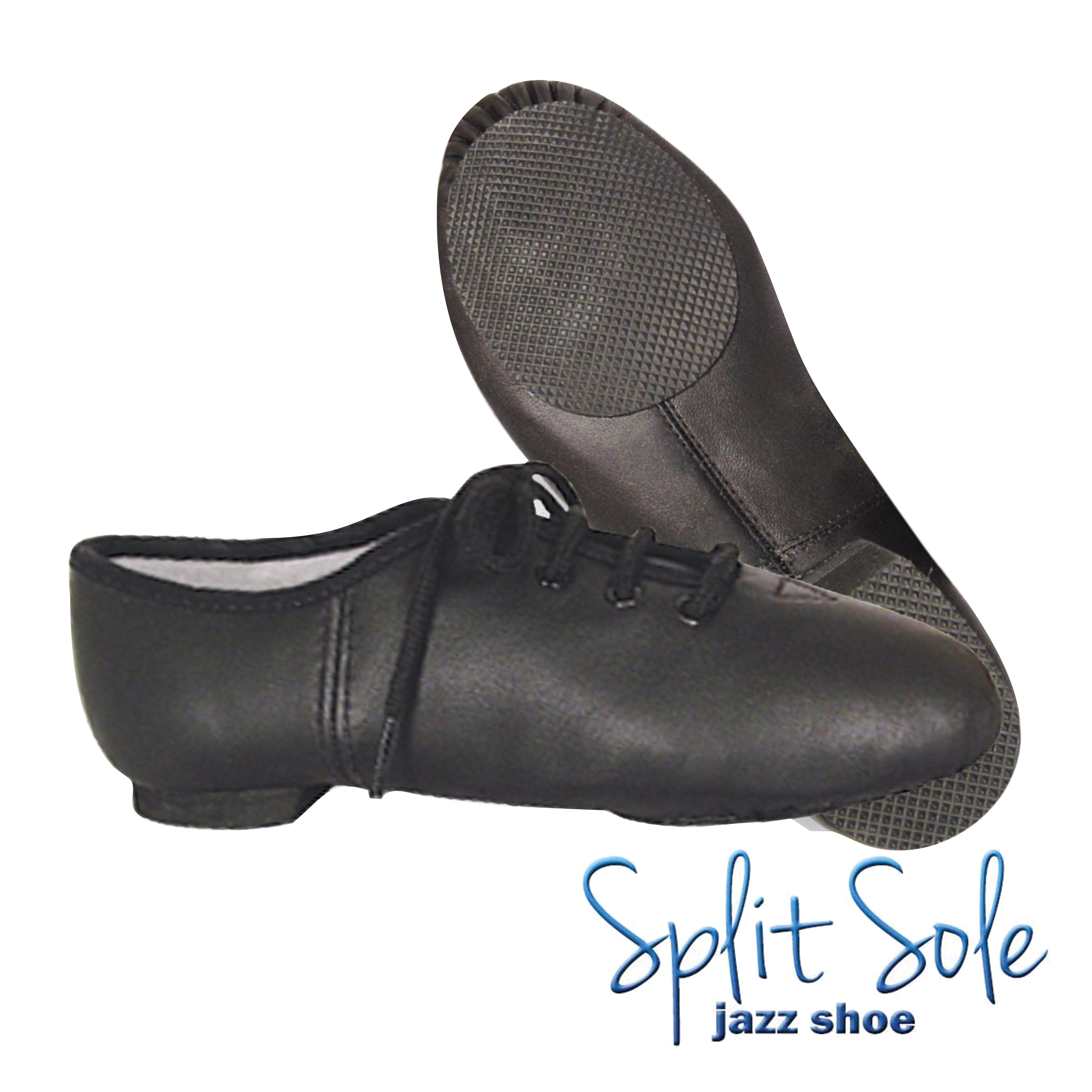 Zapato de jazz con suela dividida (negro)